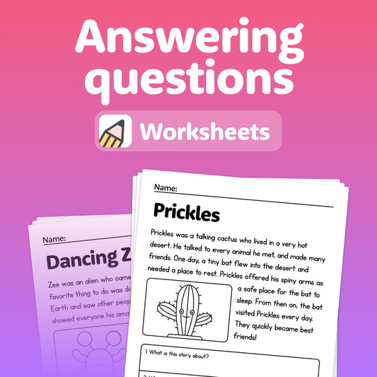 2nd and 3rd grade answering questions worksheets