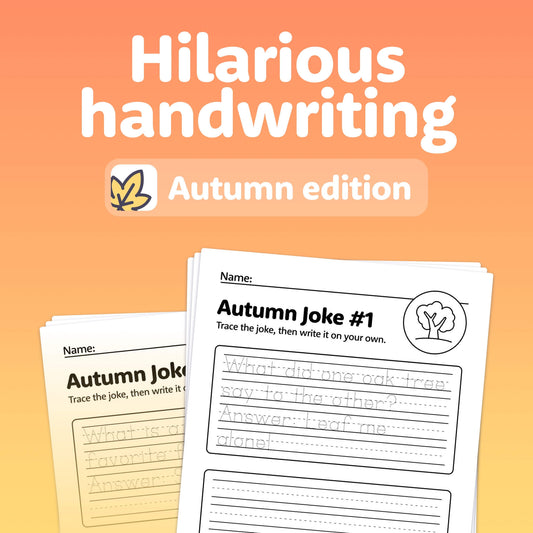 Funny fall handwriting worksheets