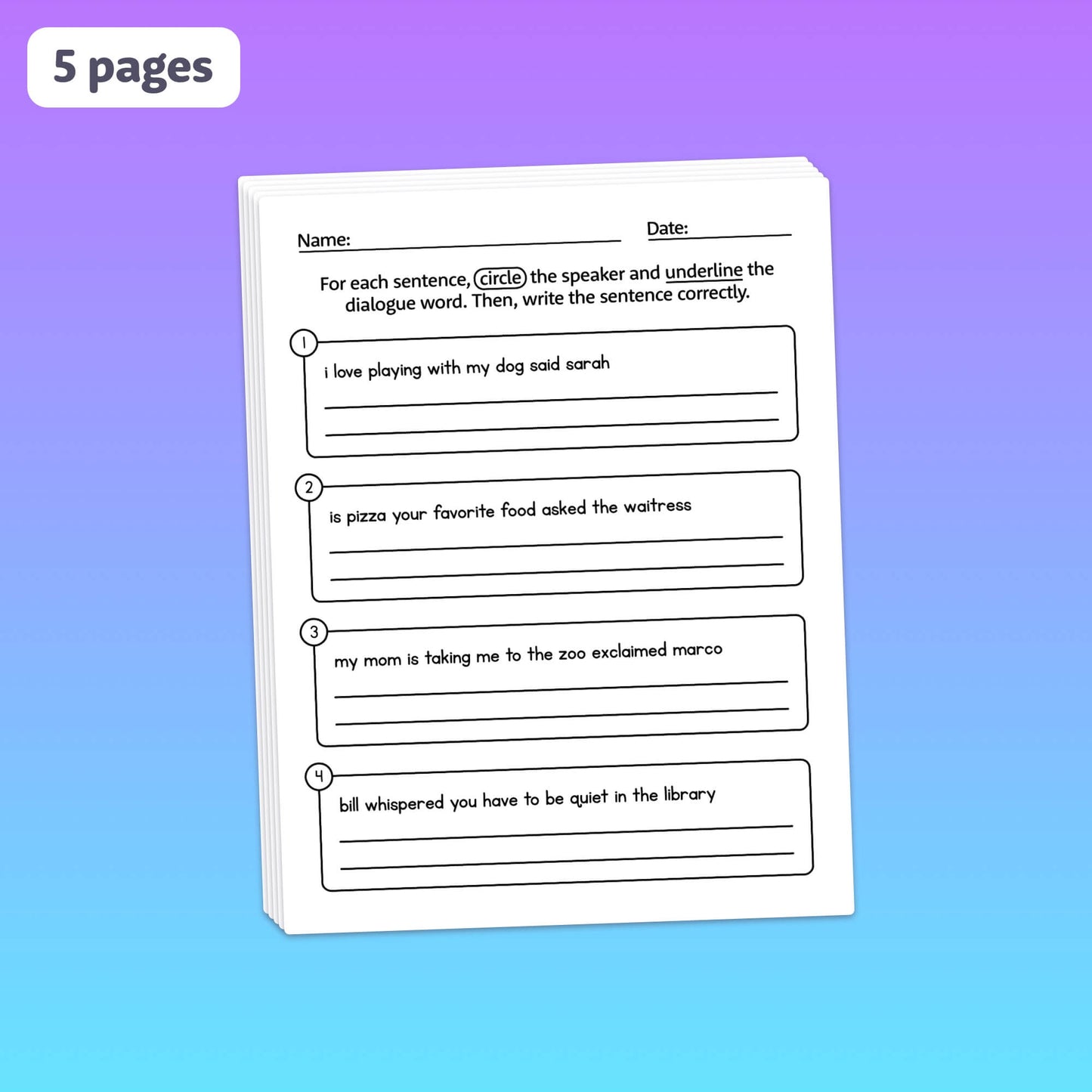Quotation mark sentence fixers