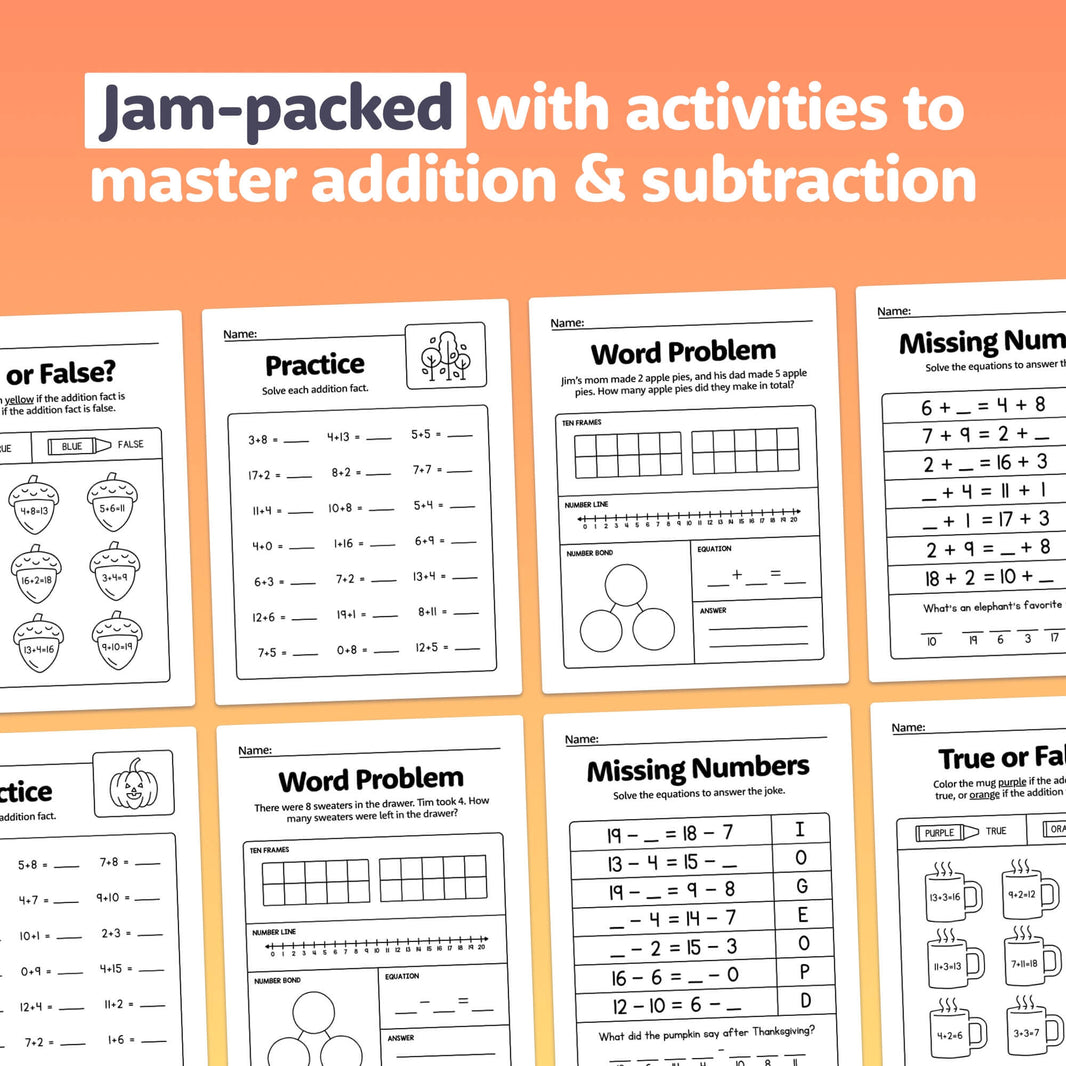 Sample: Color-By-Code Addition Worksheets – That Little Robot