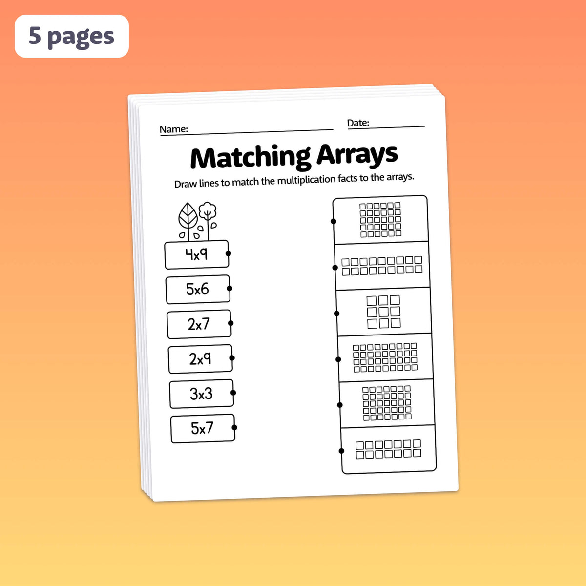 Colour The Arrays Worksheet.pdf Arrays Worksheet Multiplication Arrays And Repeated Addition