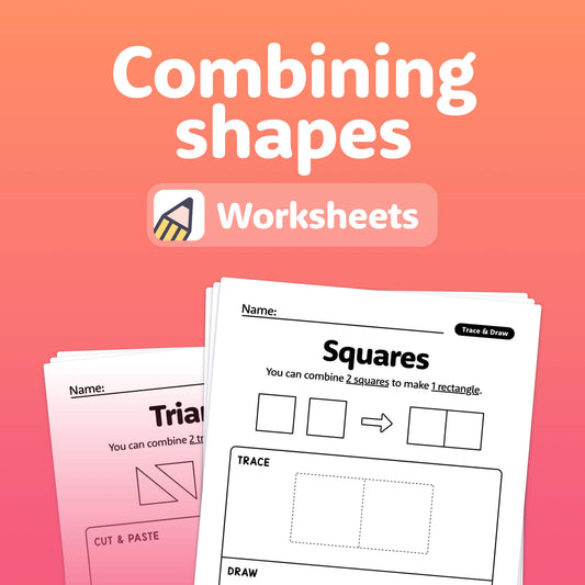 Combining 2d shapes worksheets