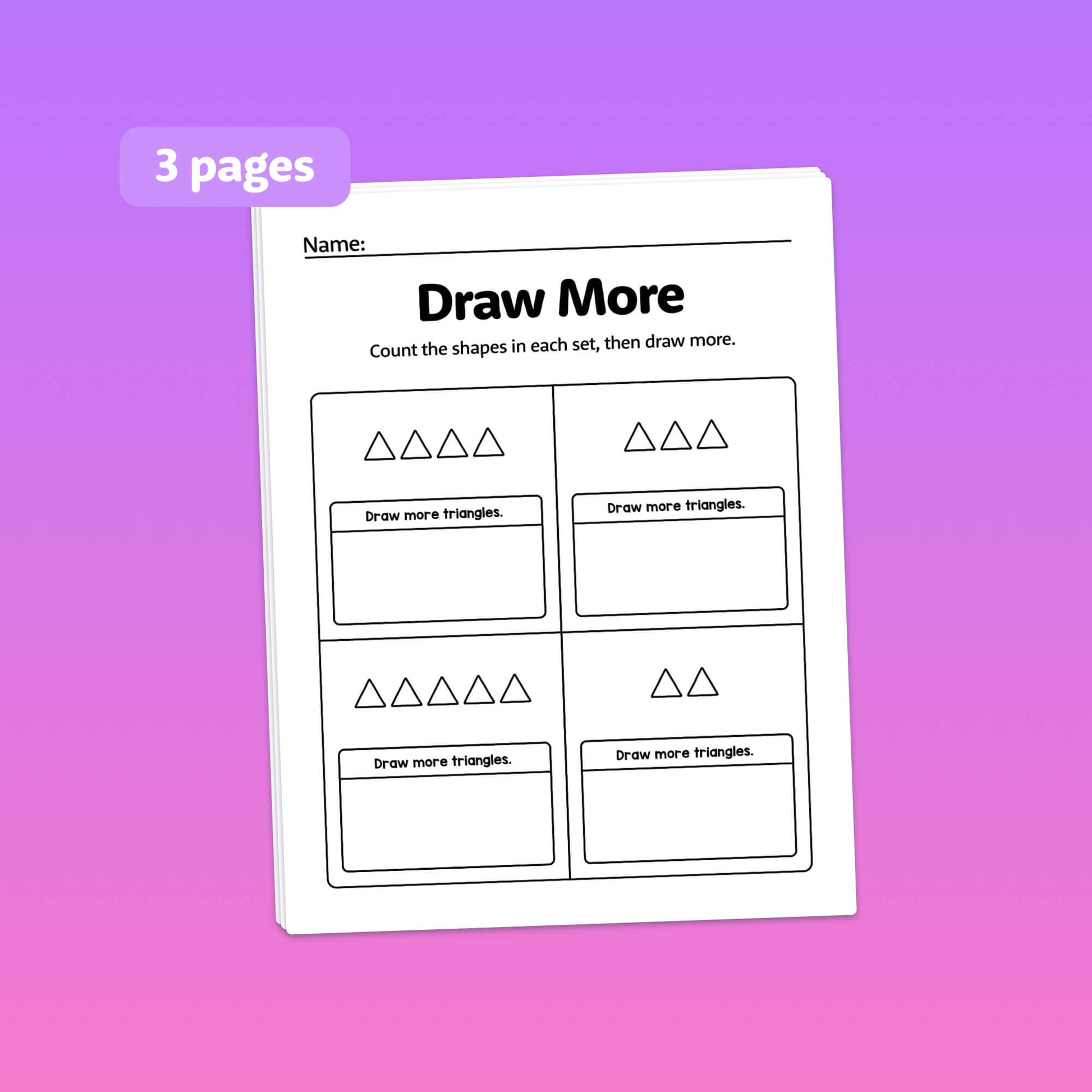 Draw more shapes printable