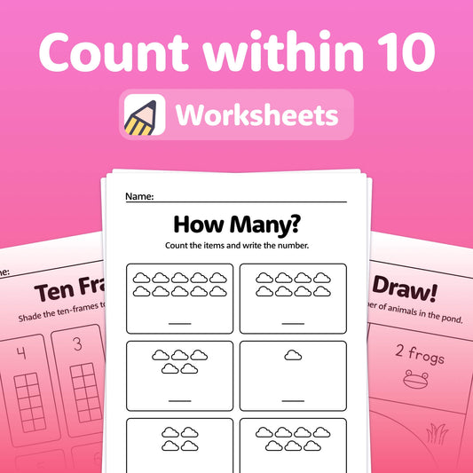 kindergarten counting worksheets