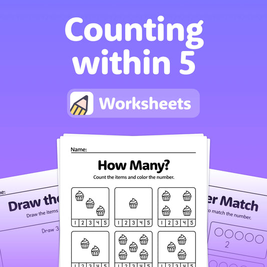 kindergarten counting worksheets