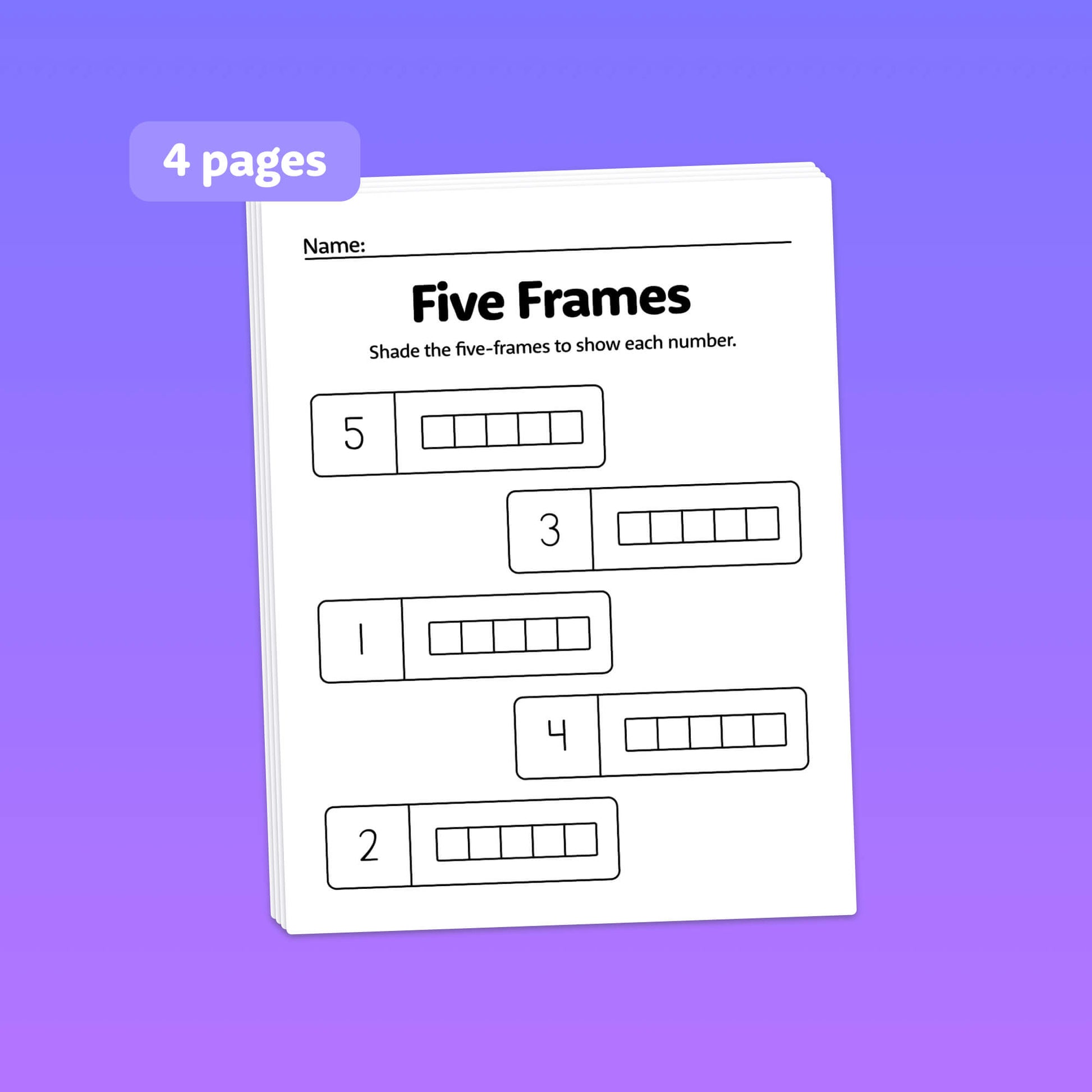 kindergarten number sense printable