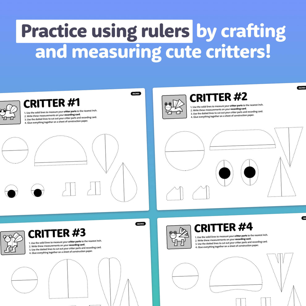 Measuring Critters Craft (Printable PDF) – That Little Robot