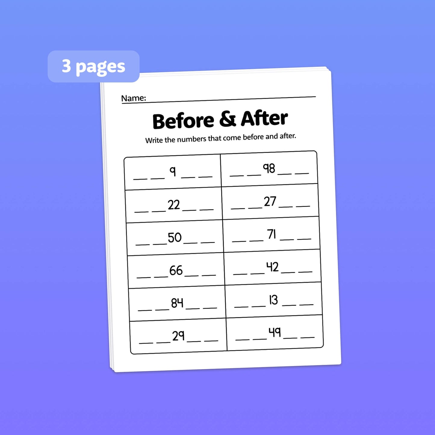 Before and after printable