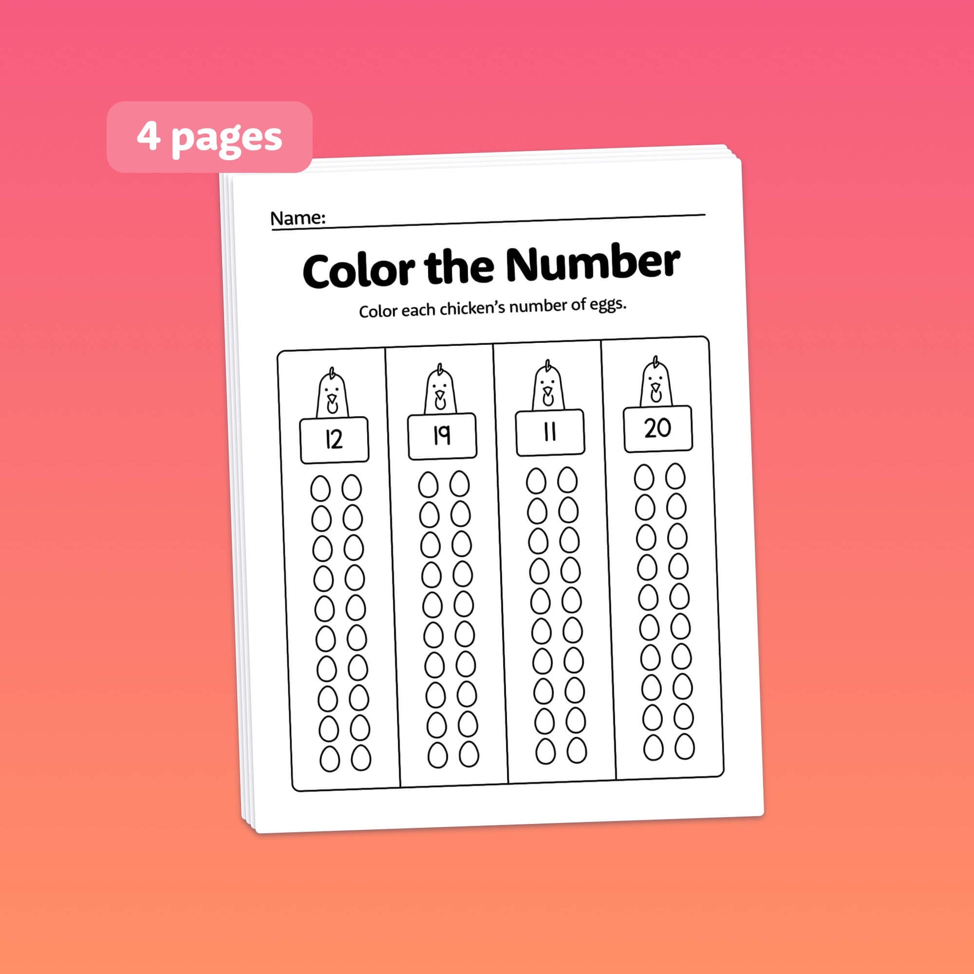 Color the number activity