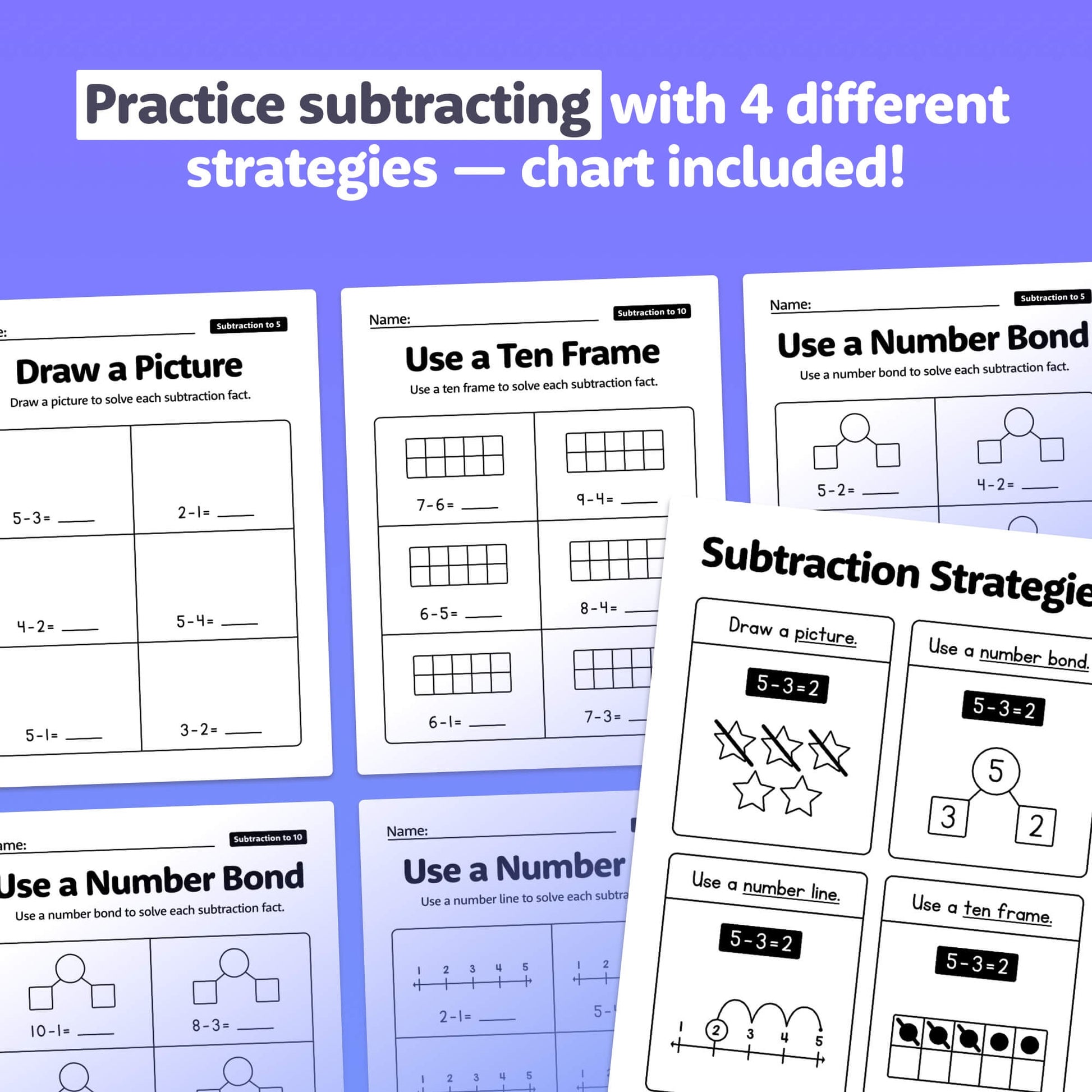 1st grade subtraction strategies