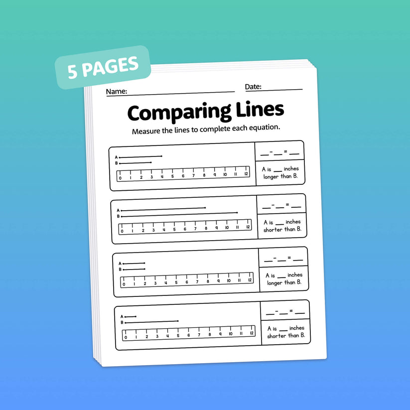 Comparing Length Worksheets (Printable PDF) – That Little Robot