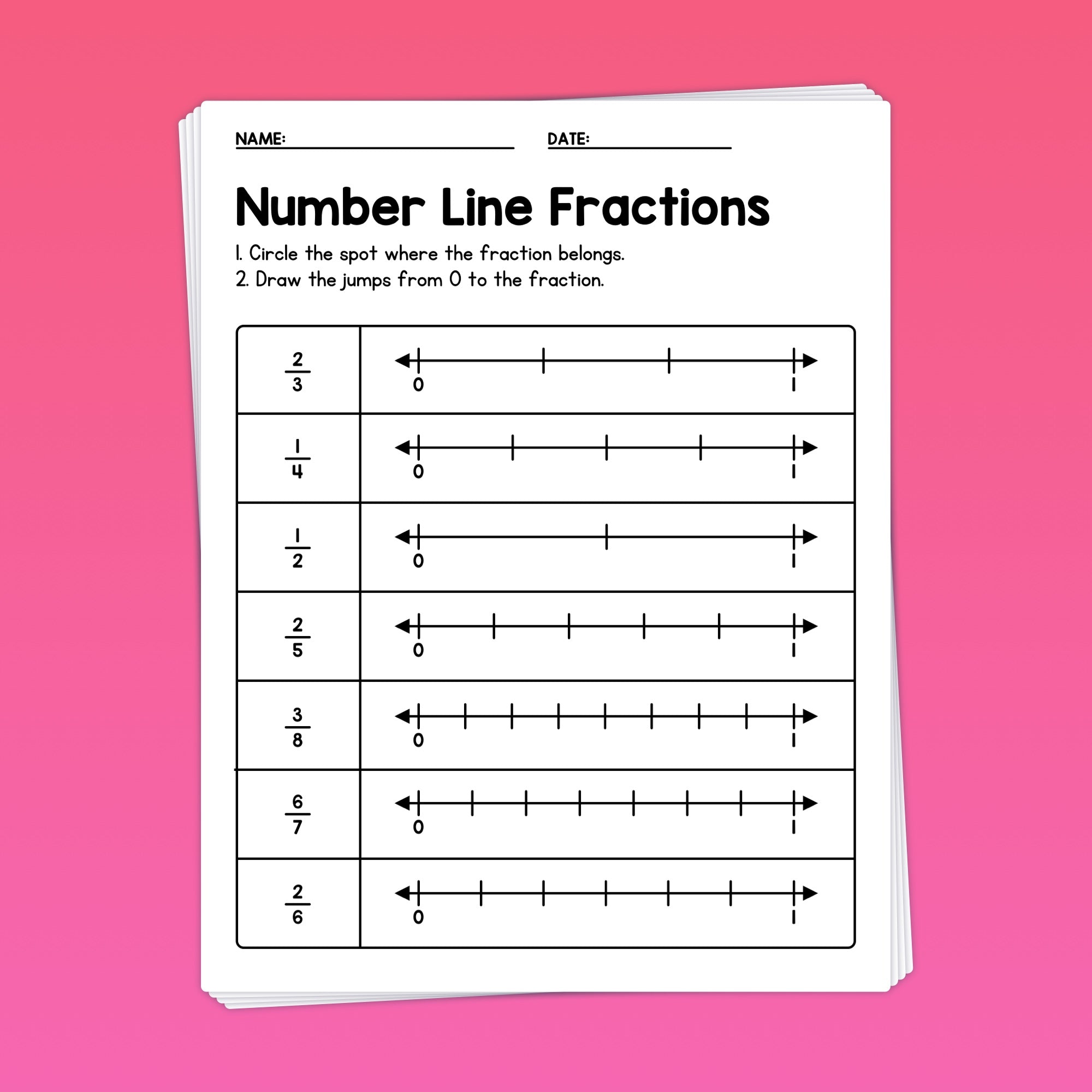Fraction Worksheets (Printable PDF) – That Little Robot