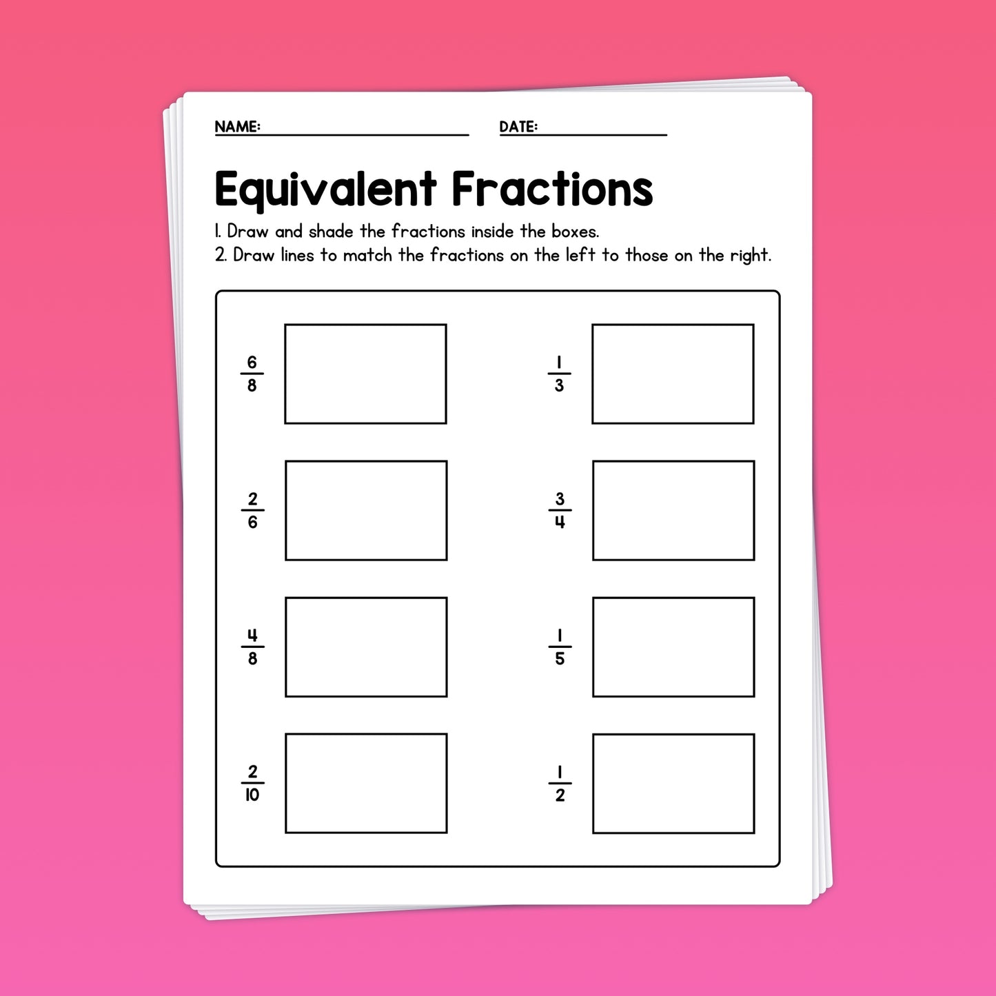 Practice equivalent fractions
