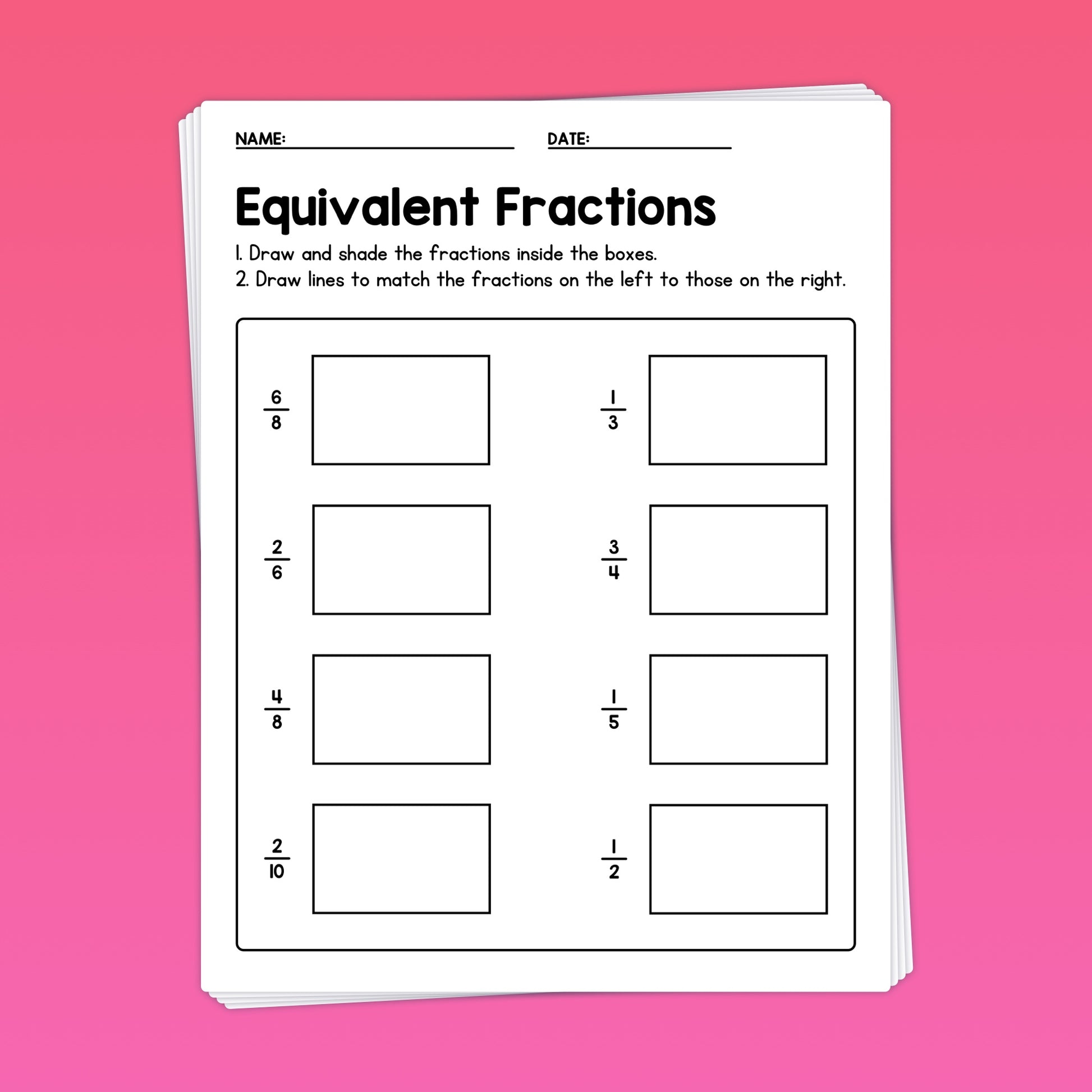 Practice equivalent fractions