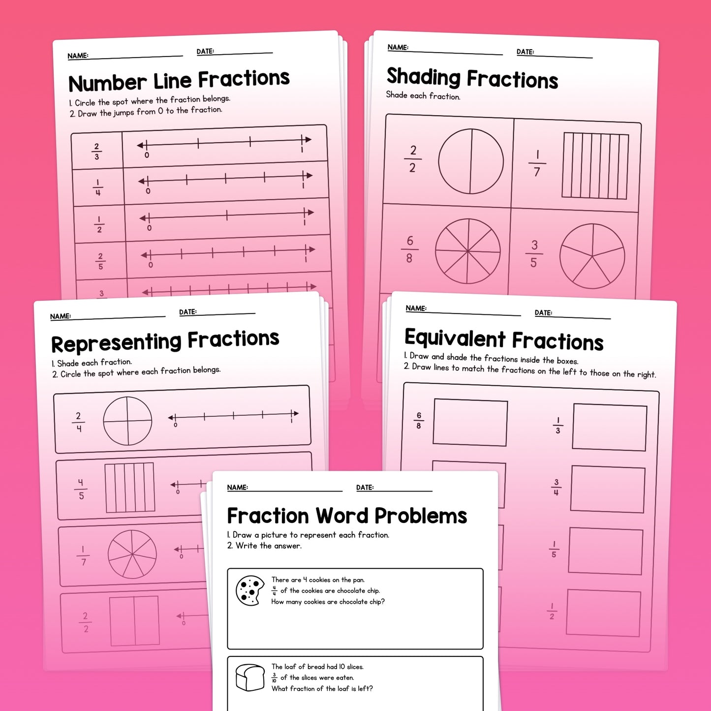 Differentiated fraction practice