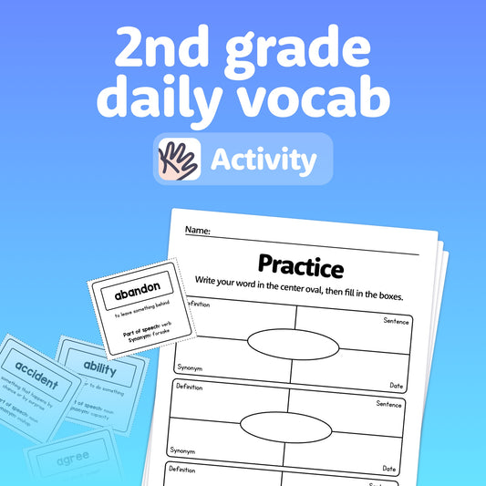 2nd grade daily vocabulary activities