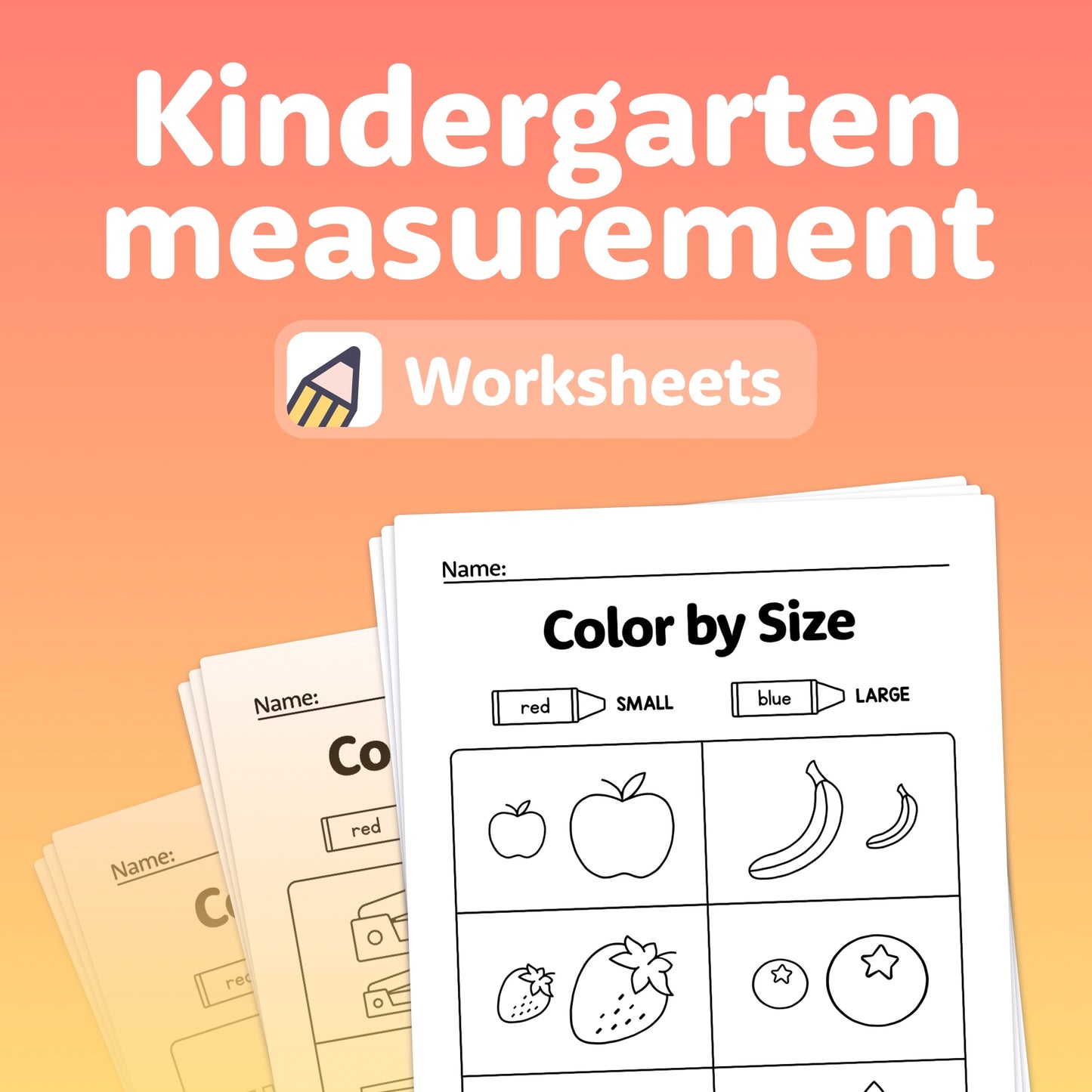 Kindergarten measurement worksheets