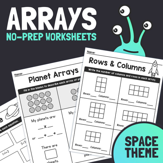 Space Arrays Worksheets