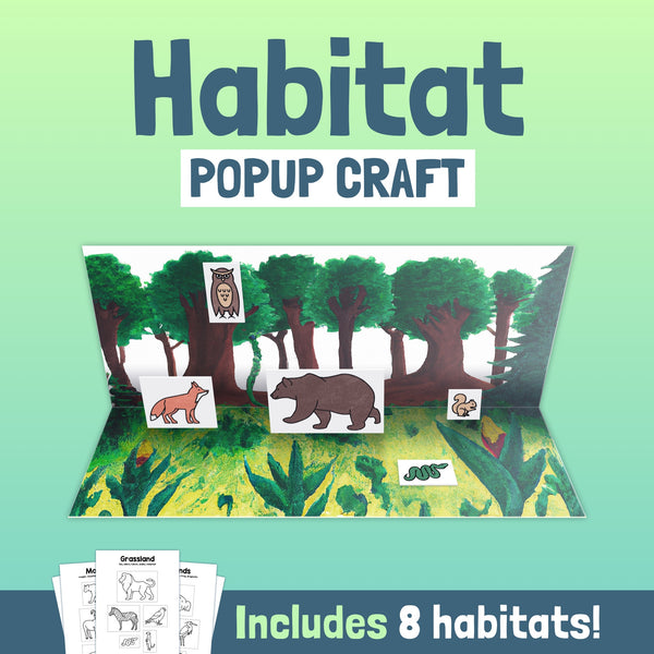 Animal Ecosystems and Habitats Craft (Printable PDF) – That Little Robot
