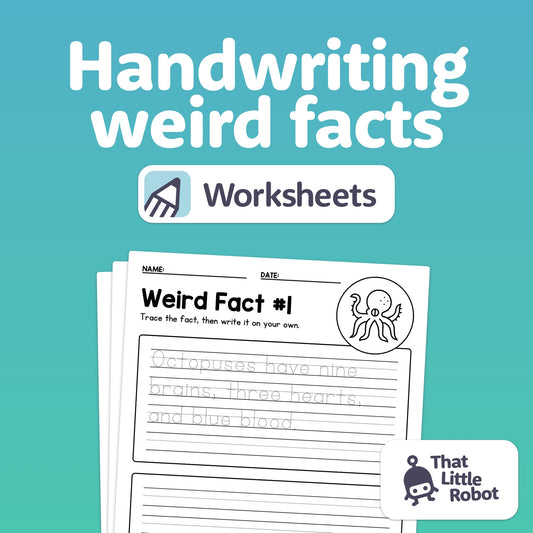 Weird Fact Handwriting Worksheets