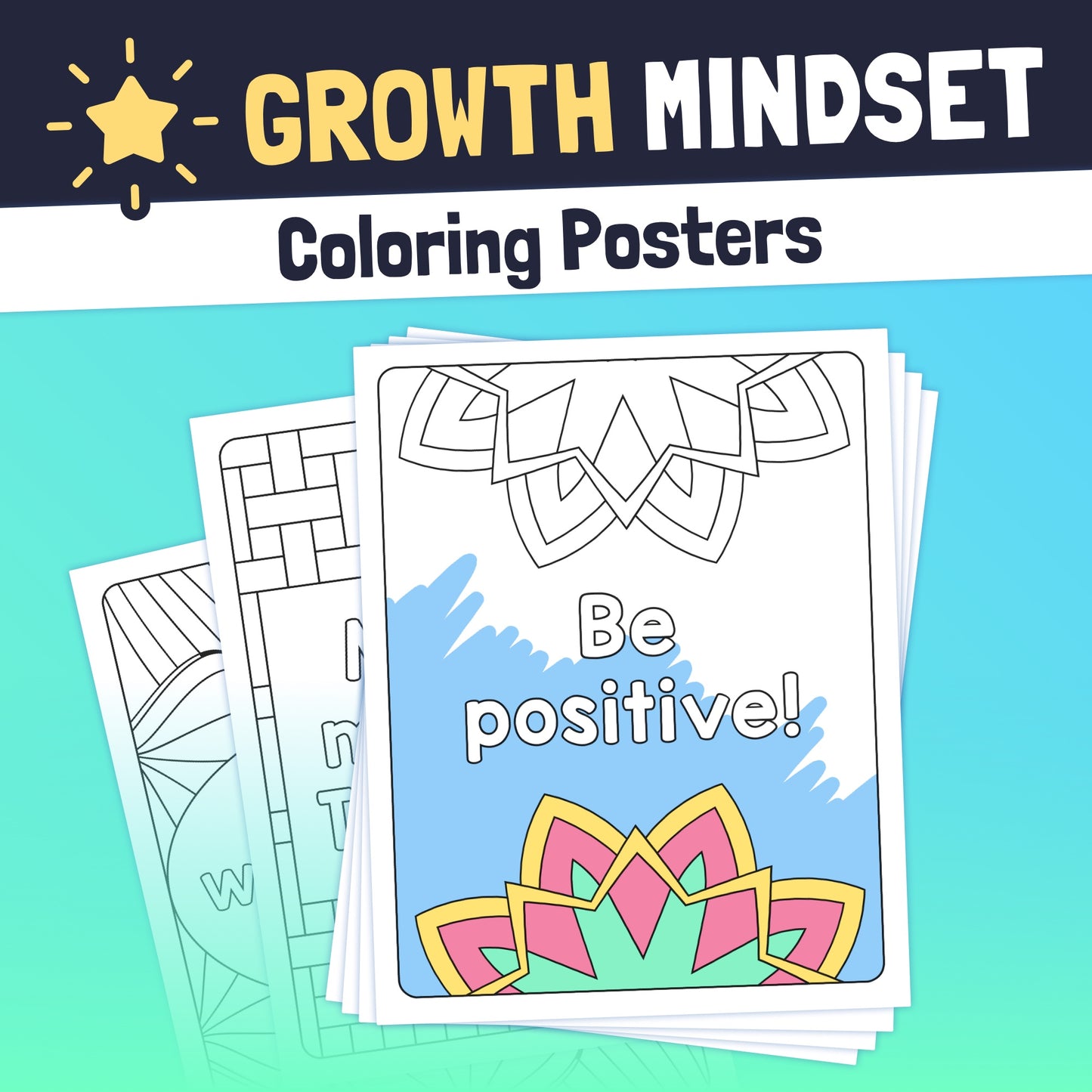 Growth mindset coloring sheets
