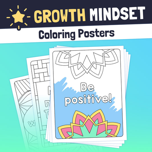 Growth mindset coloring sheets