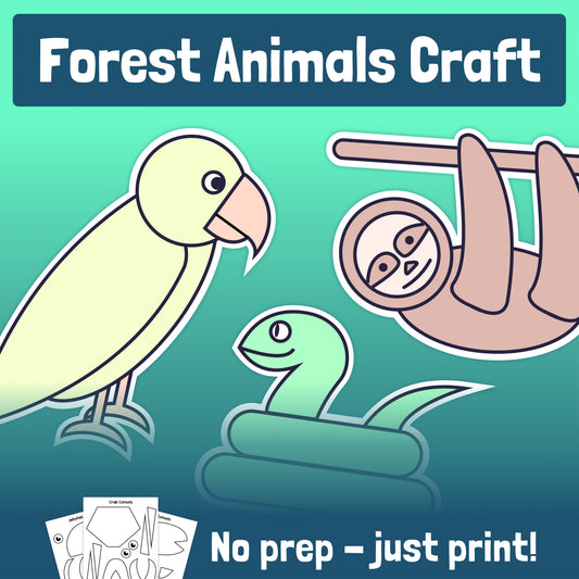 Printable forest animals craft