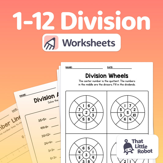1-12 division fact fluency worksheets