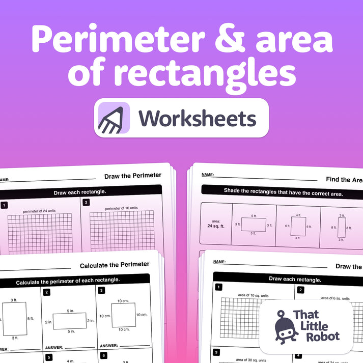 Measuring Rectangles Worksheet Area and Perimeter of Rectangles Worksheets (Printable PDF) – That ...