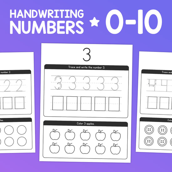 Writing Numbers 0-10 Worksheets – That Little Robot