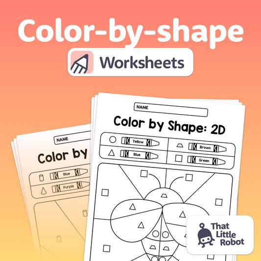 Kindergarten, 1st, and 2nd grade shape worksheets