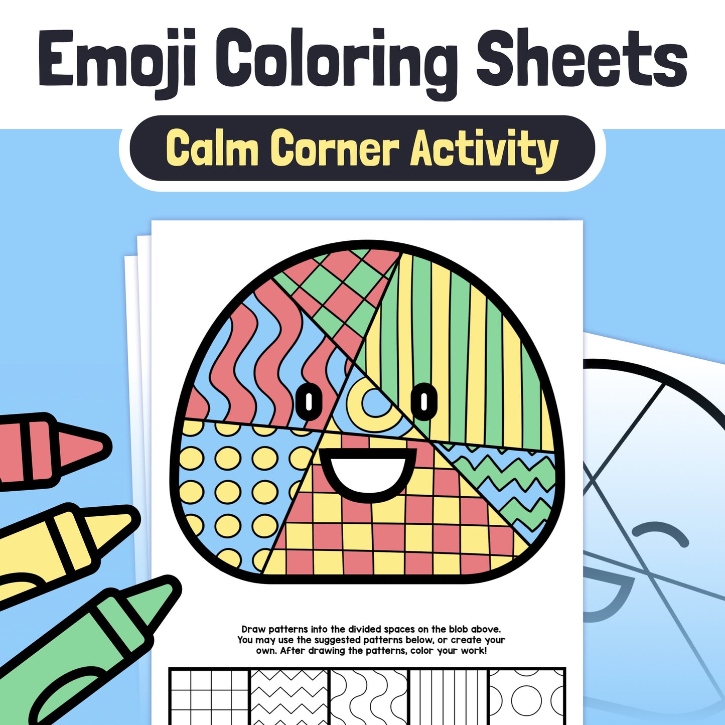 Calm corner activity for 1st, 2nd, and 3rd grade