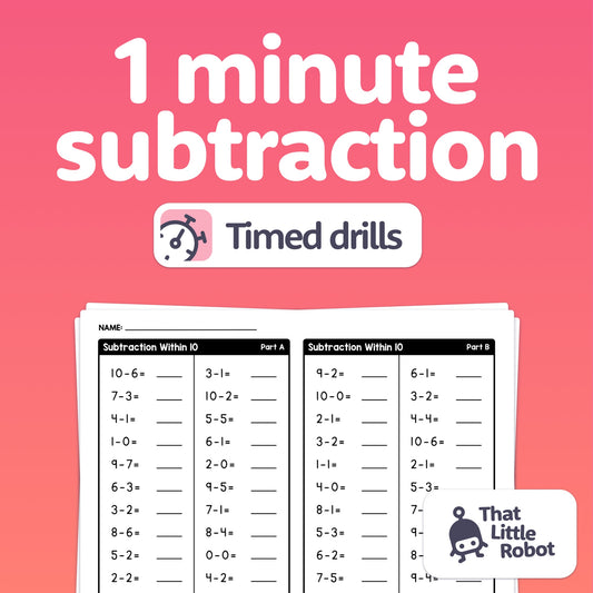 Minute Subtraction Drills