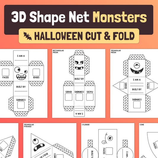halloween math craft 3d shapes