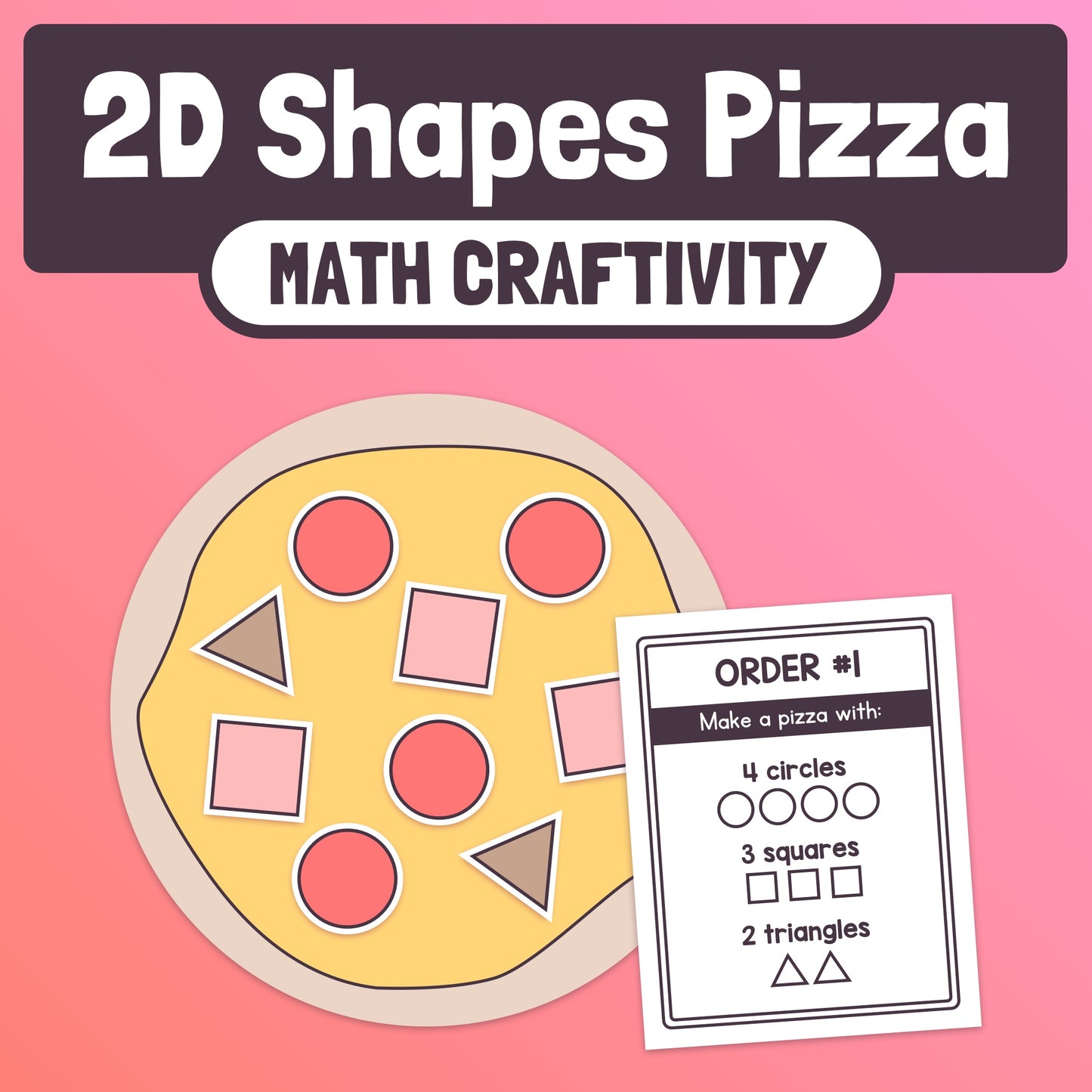 2d shapes math craft for kindergarten