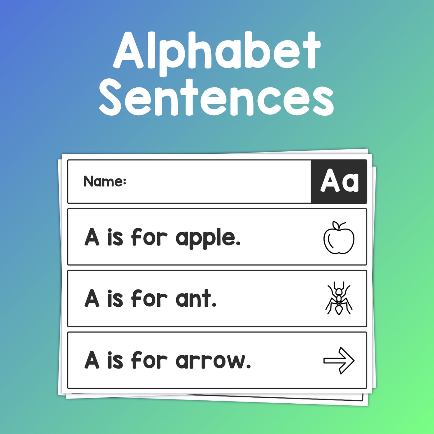 Alphabet shared reading activity