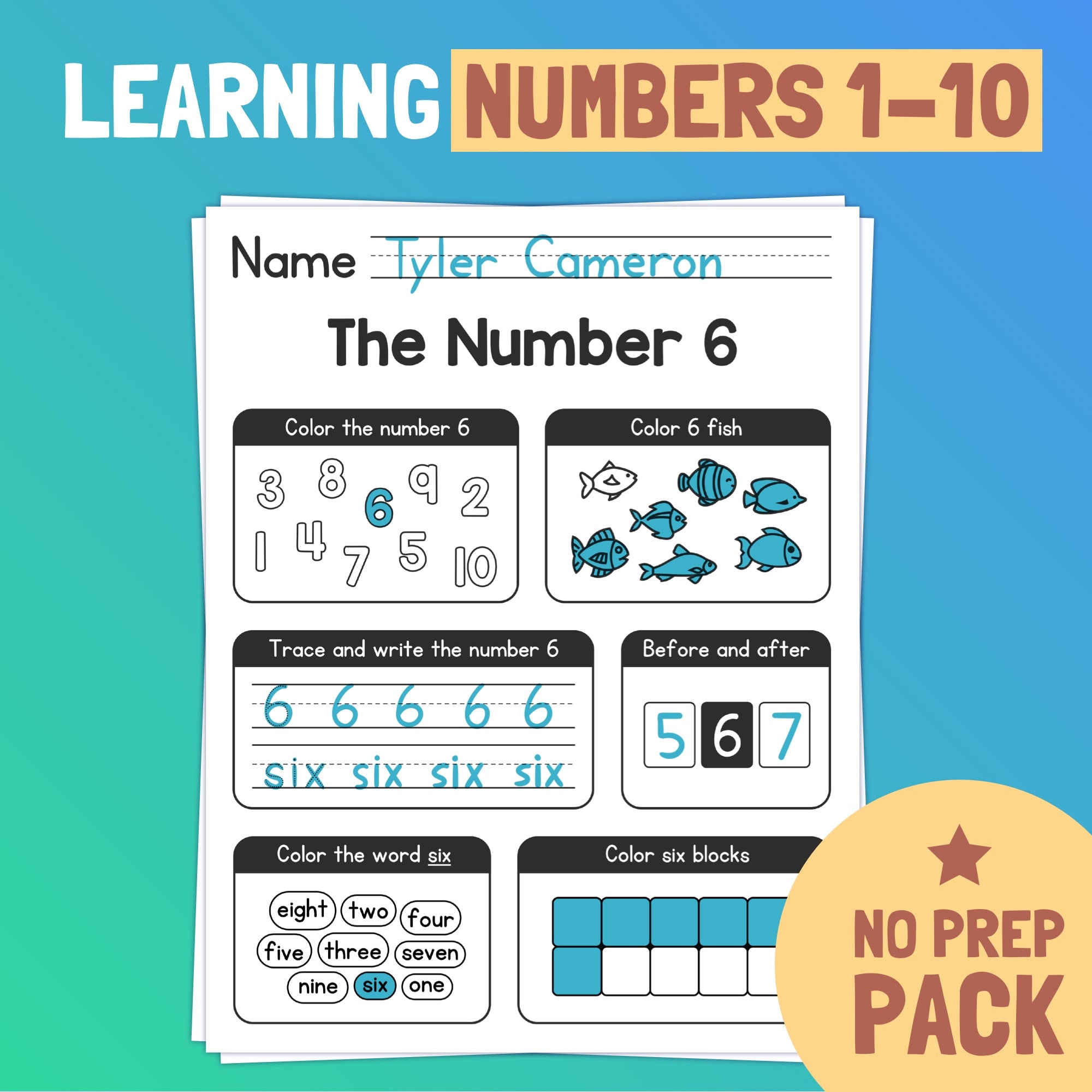 Numbers 1 10.pdf Learning Numbers 1-10 Worksheets (Printable PDF) – That Little Robot