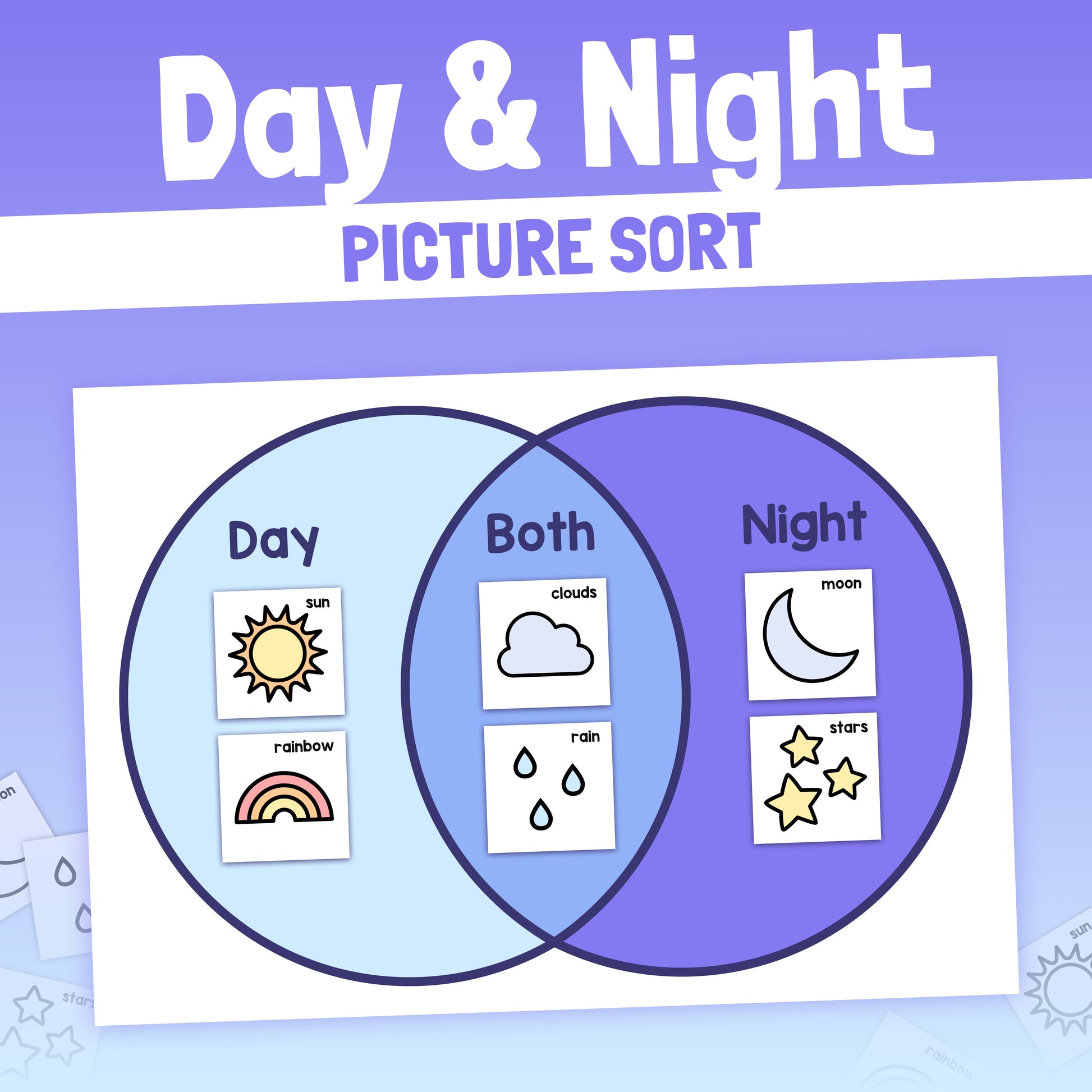 Day and night picture sorting activity