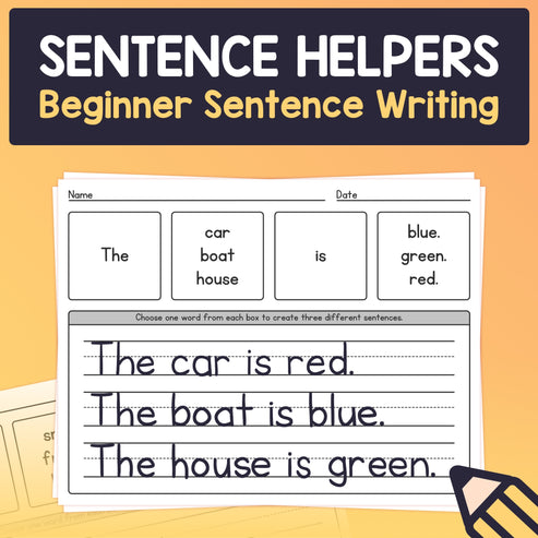 Sentice Helpers Sentence Helper Worksheets – That Little Robot