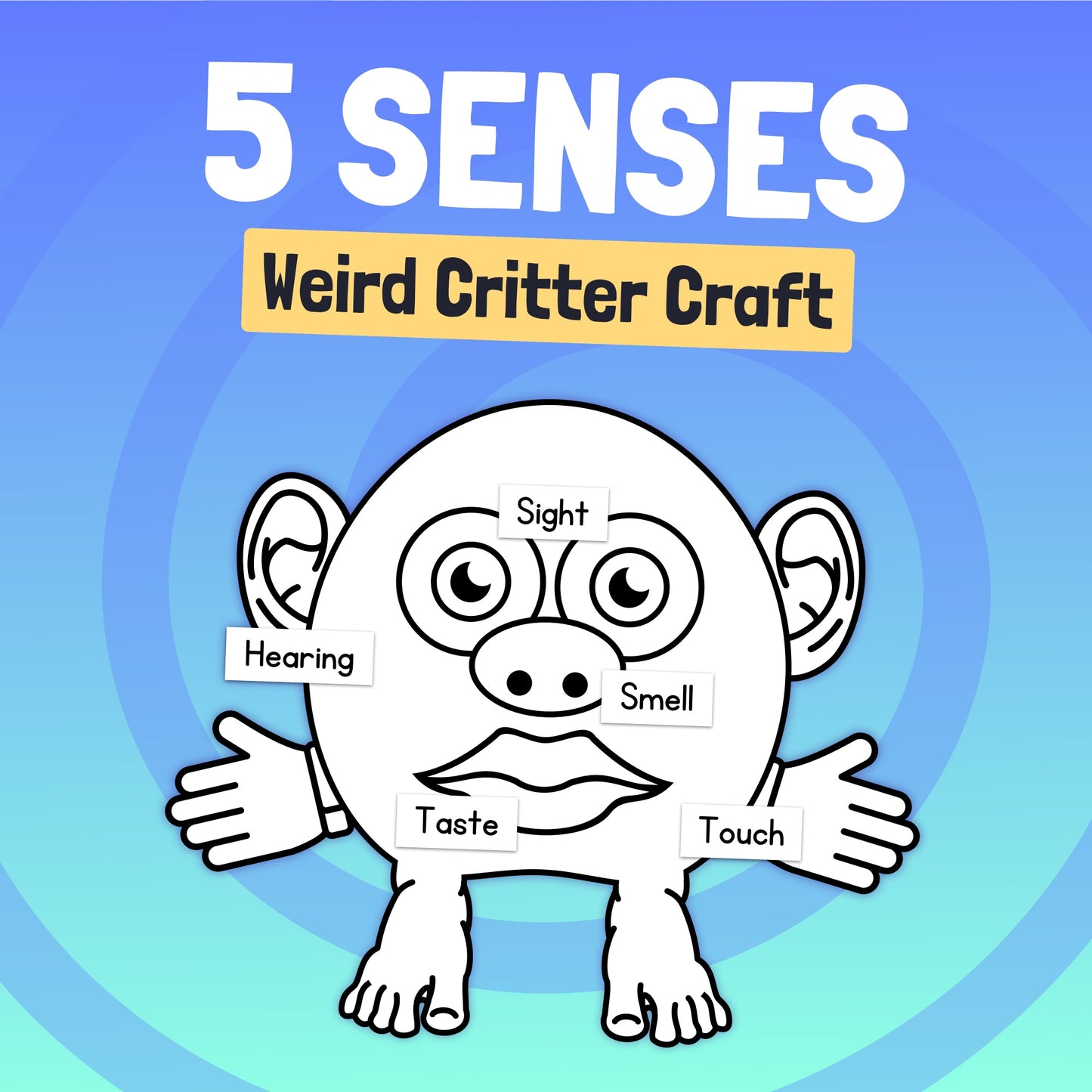 funny 5 senses craftivity