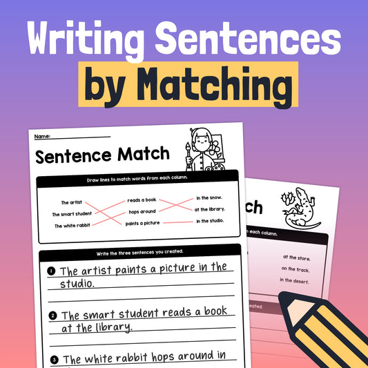 Matching full sentences activity