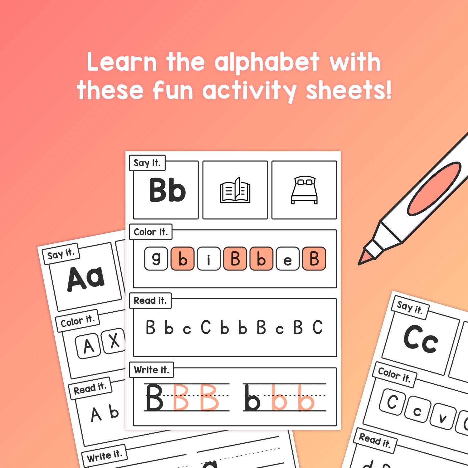 Idea for teaching the alphabet to kids