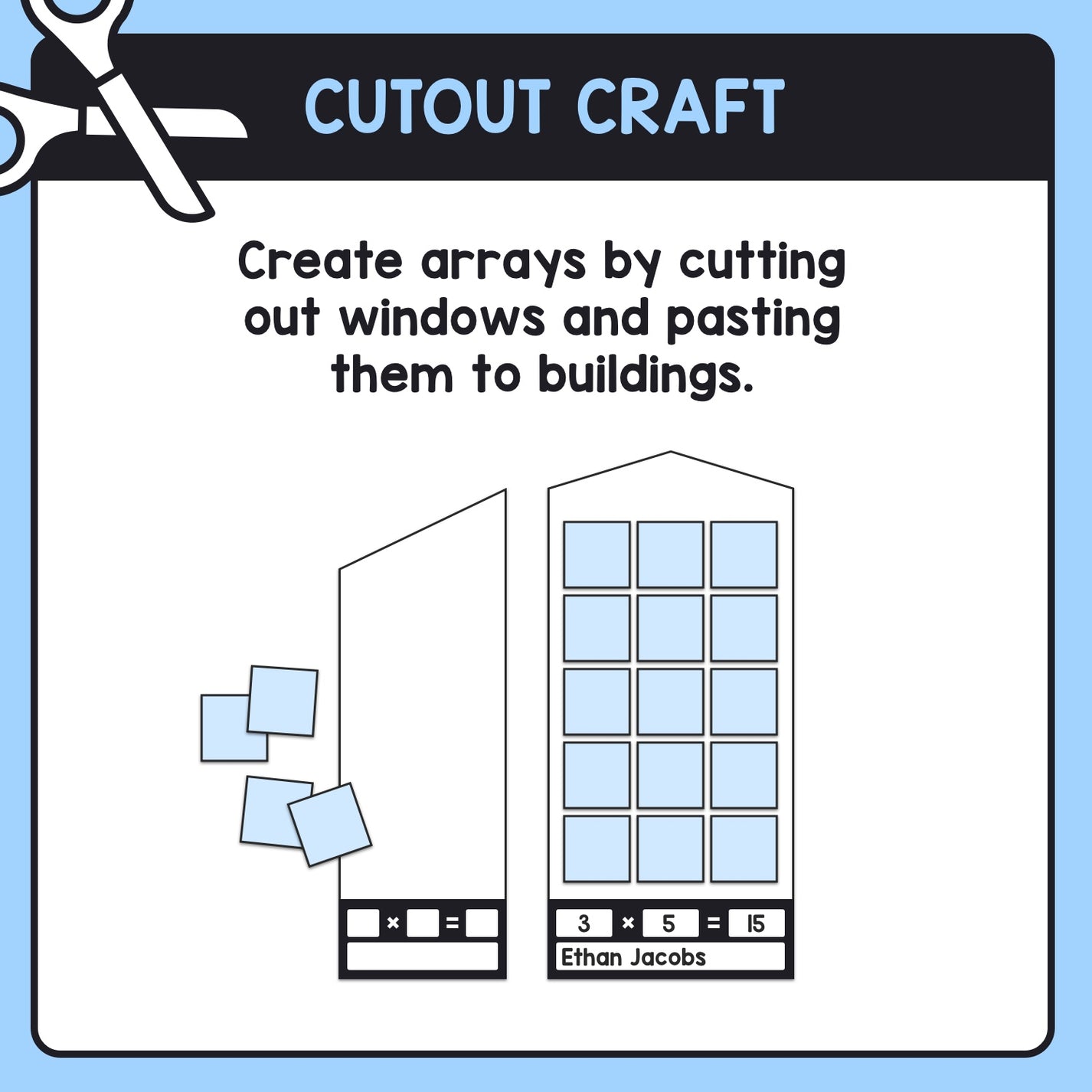 Array City Activities Printable PDF That Little Robot