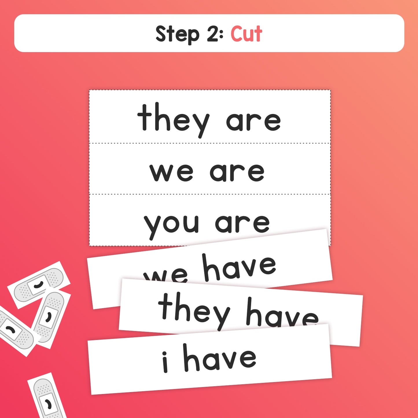 Making contractions activity for 1st grade