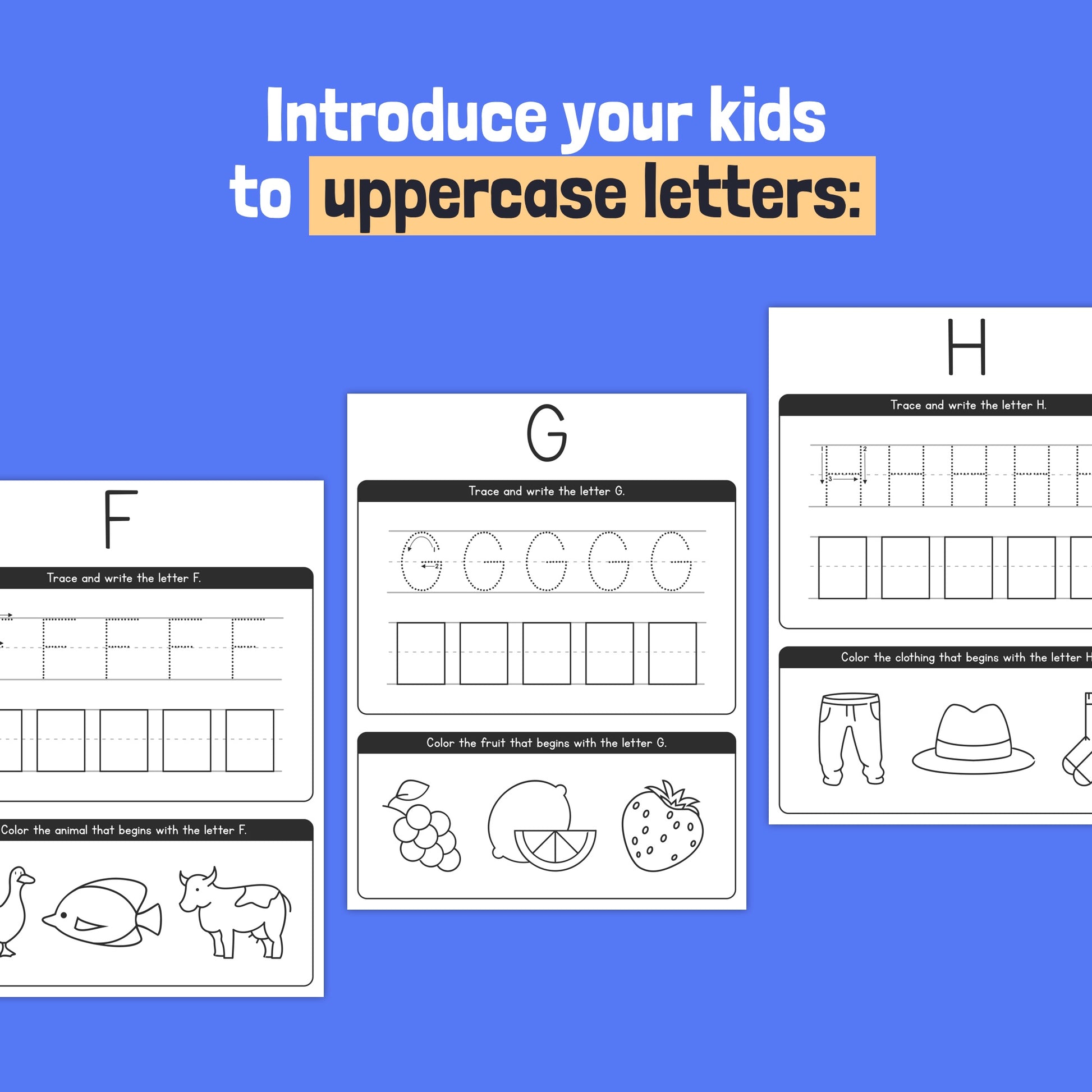 Uppercase letter sound worksheets