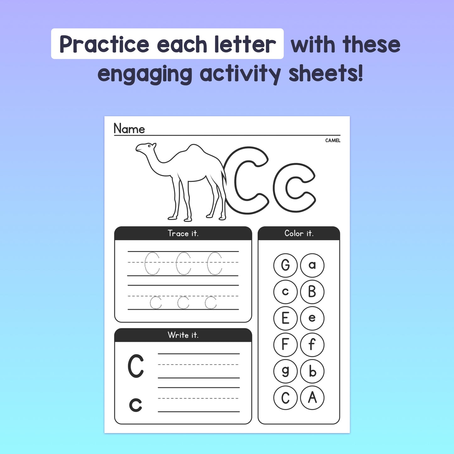Capital and lowercase letters of the alphabet worksheets