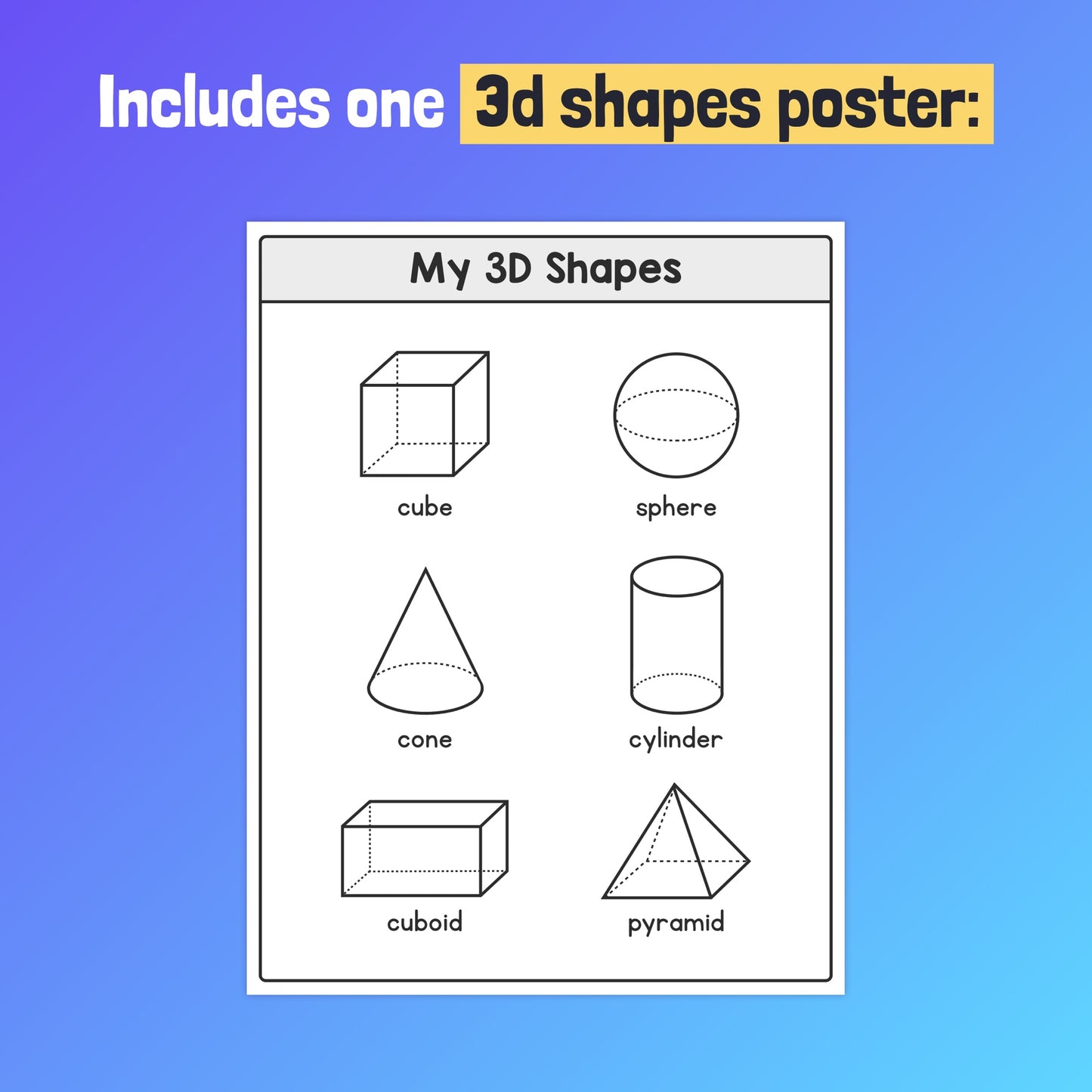 3d shapes anchor chart