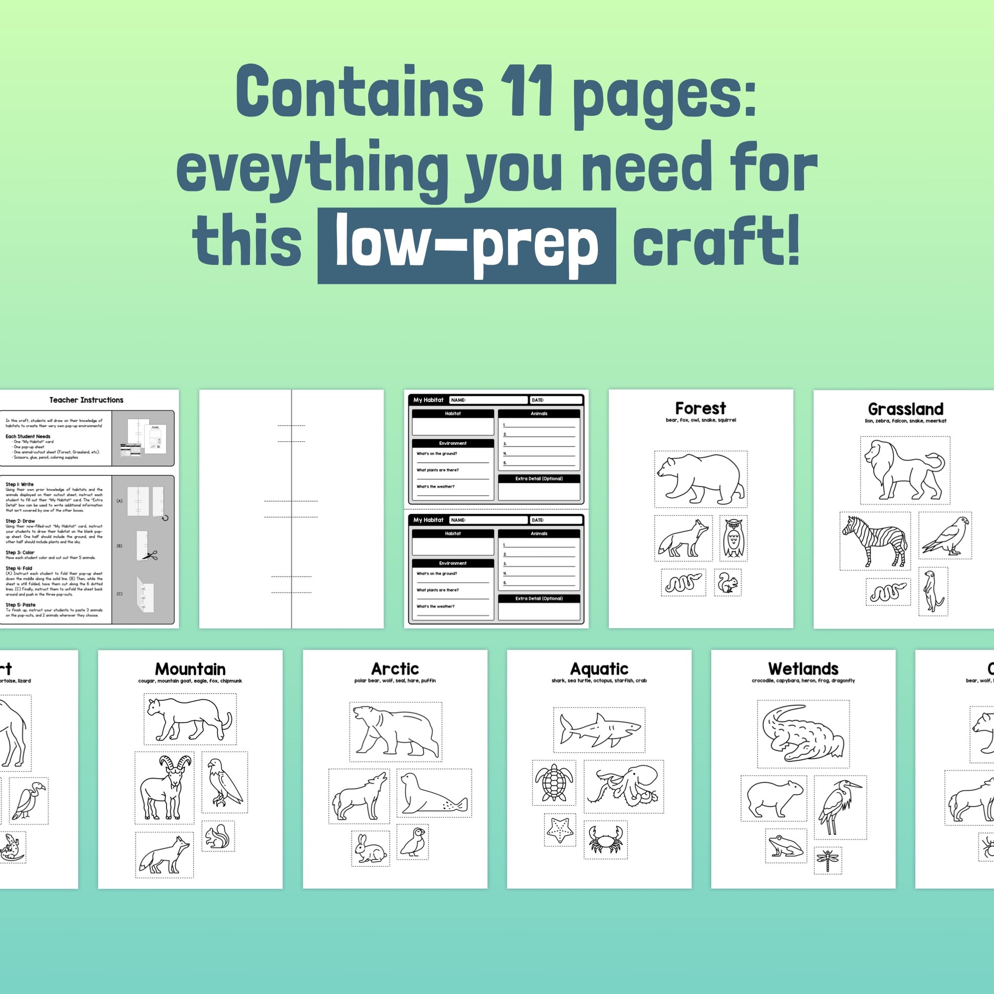 animal-ecosystems-and-habitats-craft-printable-pdf-that-little-robot for Free Printable Habitat Worksheets Pdf Animal Ecosystems and Habitats Craft (Printable PDF) β That Little Robot for Free Printable Habitat Worksheets Pdf