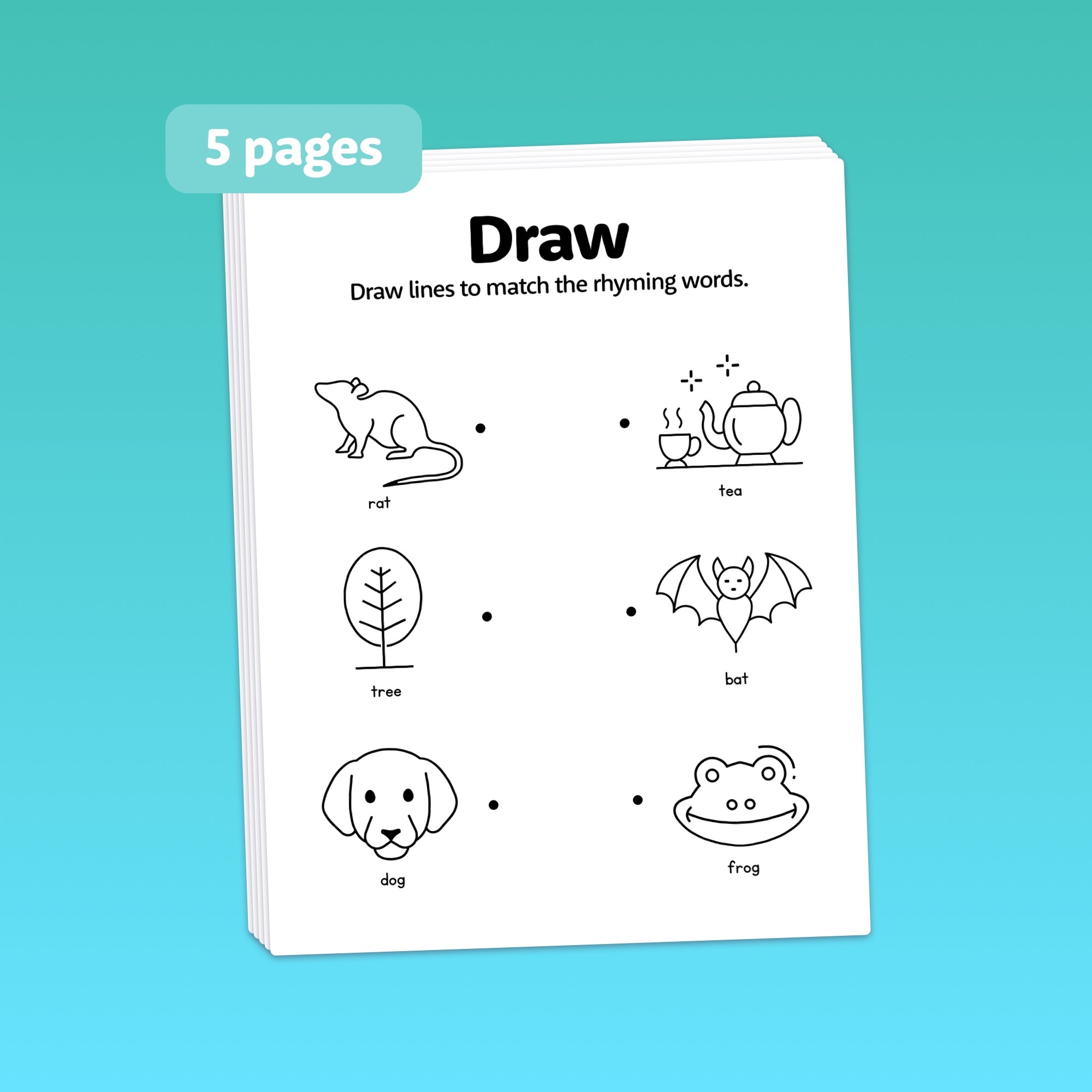 Cod Rod Rhyming Worksheet Rhyming Words Worksheets – That Little Robot