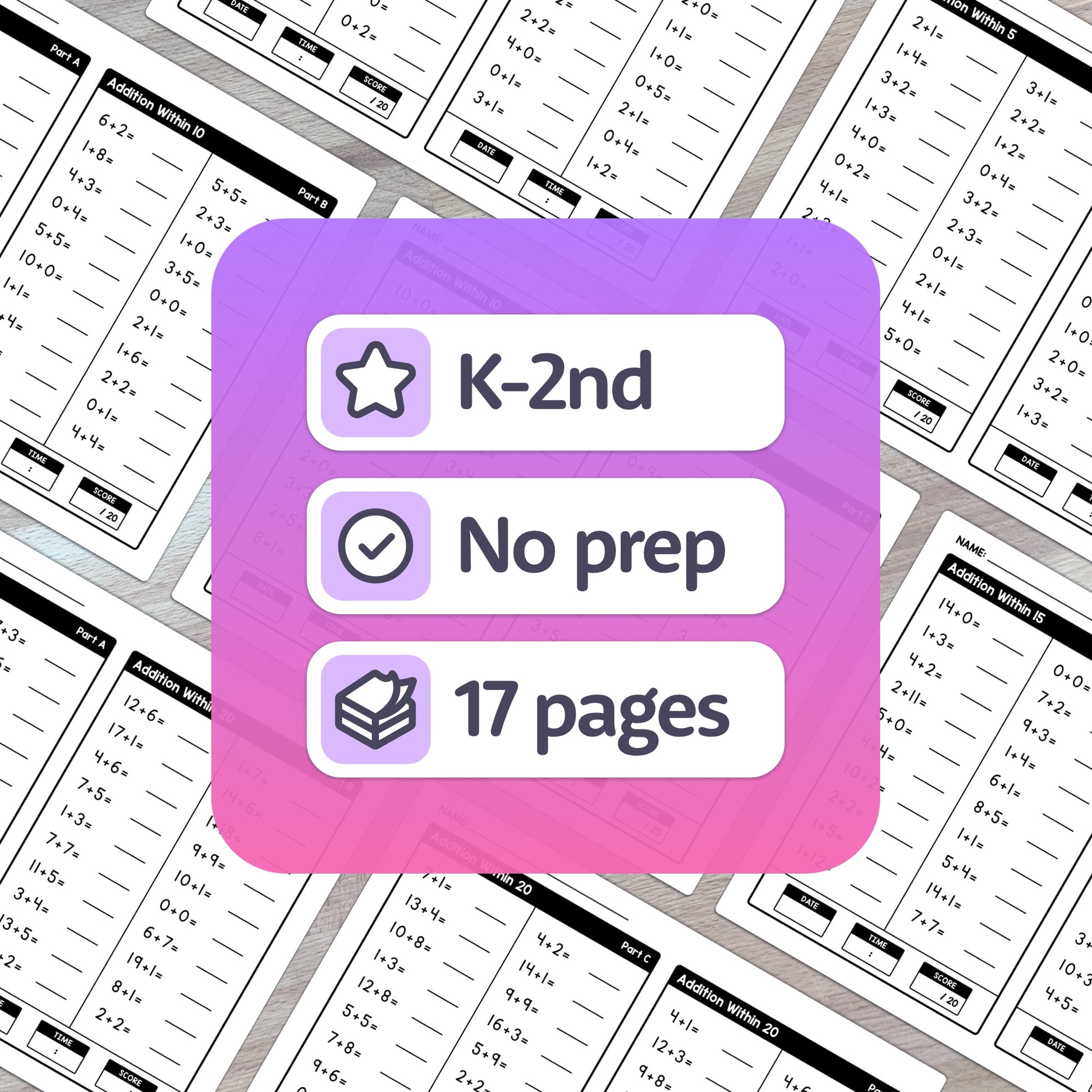 Differentiated addition drills